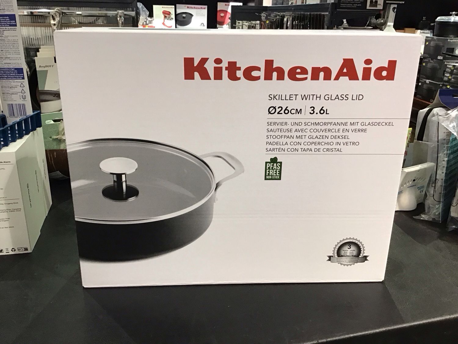 Kitchenaid ceramic skillet with glass lid 26cm 3,6L