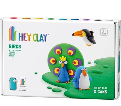 Hey Clay Vogels 6 Potjes