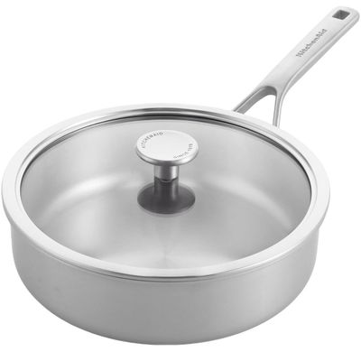 Kitchenaid Multi Ply Stainless Steel Saute Pan Sith Lid 24cm 3,1L