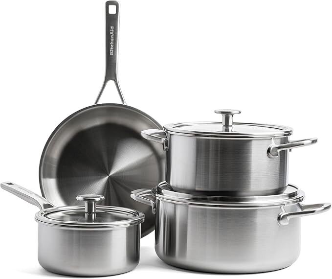 Kitchenaid Multi Ply Stainless Steel 7 Piece Set