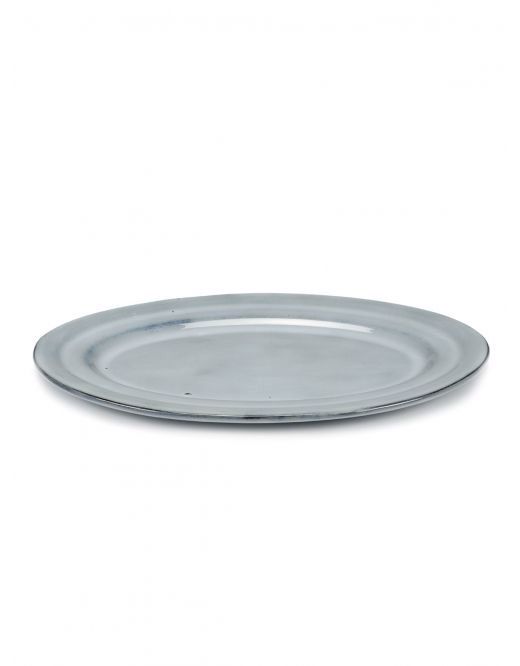 Serax oval serving plate 38x26x2,5cm blue glazed pure Pascale Naessens
