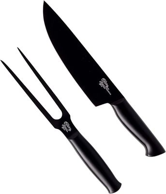 GREENPAN 2-piece Chef’s Knife 20cm &amp; Carving Fork 14cm Set Chop &amp; Grill