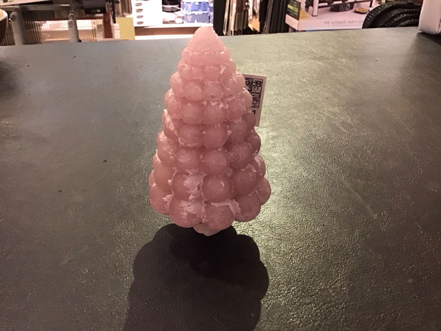 Kerstboom kaars paars