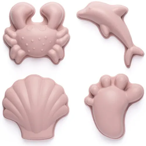 Scrunch: ZANDVORMPJES // SET A van 4 stuks, oud roze 12cm