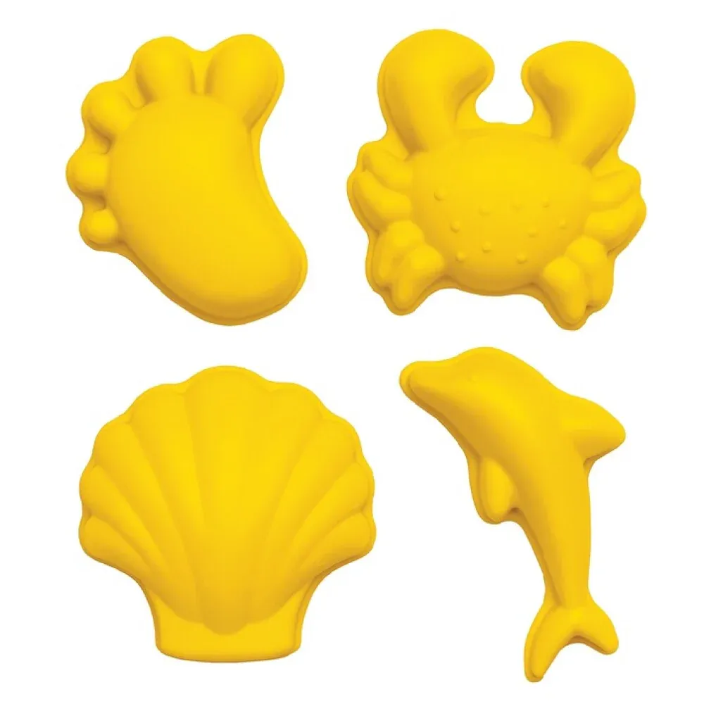 Scrunch: ZANDVORMPJES // SET A van 4 stuks, pastel geel 12cm