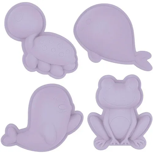 Scrunch: ZANDVORMPJES // SET B van 4 stuks, lichtpaars 12cm