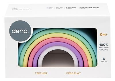 Dëna Pastel: REGENBOOG 6x, in silicone, in doos, 0