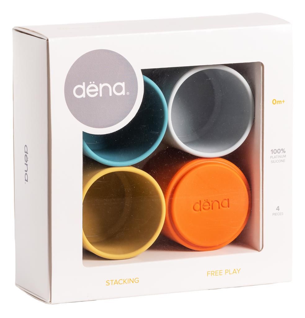 Dëna Natuur: STAPELBEKERS 4x, in silicone, in doos