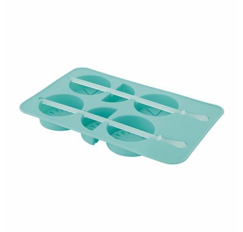 Dotz Ijsblokjesvorm uit silicone fruit Aquablauw11.5X8.5X1.5CM