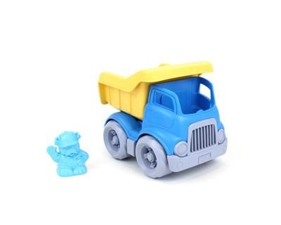 GreenToys Voertuigen: WERFVOERTUIG / KIEPWAGEN blauw geel 14.60x11.43x13.97cm