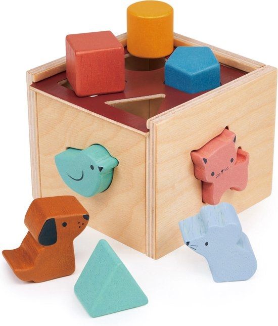 Mentari Bambino: SORTEERKUBUS HUISDIEREN 11x11x9cm