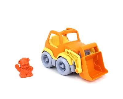 GreenToys Voertuigen: WERFVOERTUIG / GRAAFMACHINE Oranje/Geel