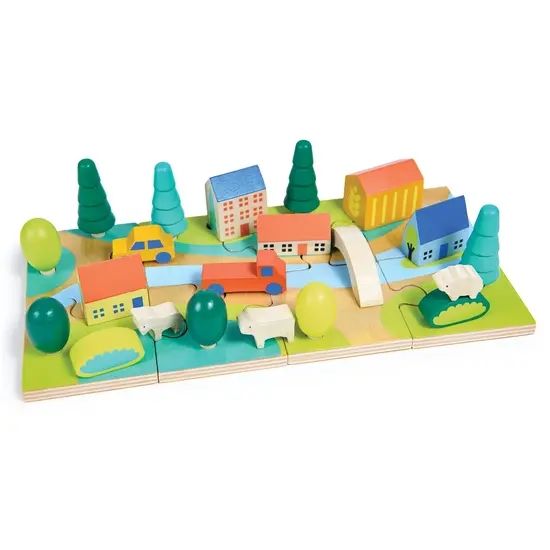 Mentari Bambino: TINY TOWN PUZZEL 30x15,20x7,50cm