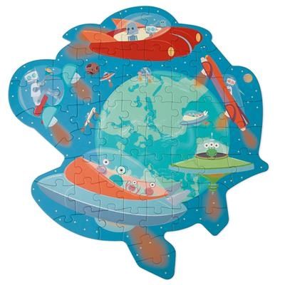 Scratch Puzzel 59pcs: CONTOUR PUZZEL/RUIMTE AVONTUUR 55x58cm