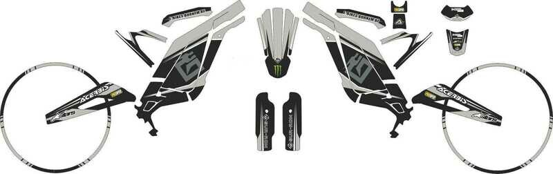 Stickerset SUR-RON LBX Deluxe Zilver/Grey met wielrim
