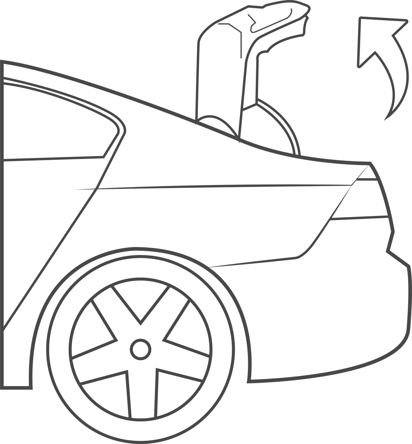 Kofferklep opener Nissan Pathfinder (2016–2021)