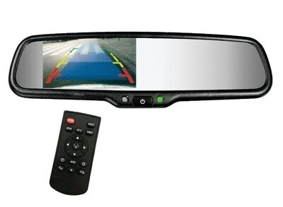 M800C: Mirror monitor 4.3" (12 V) - 2 camera inputs - automatic dimming