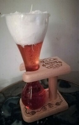Kwak kaars houten voet