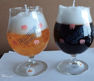 Delirium bier kaars bolleke 33 cc
