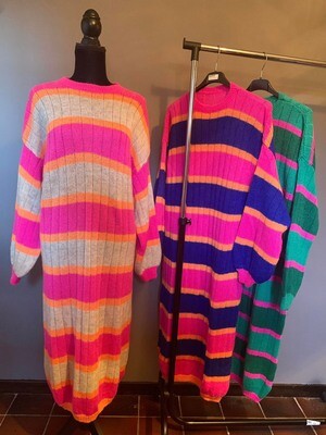 Gestreepte lange jurk