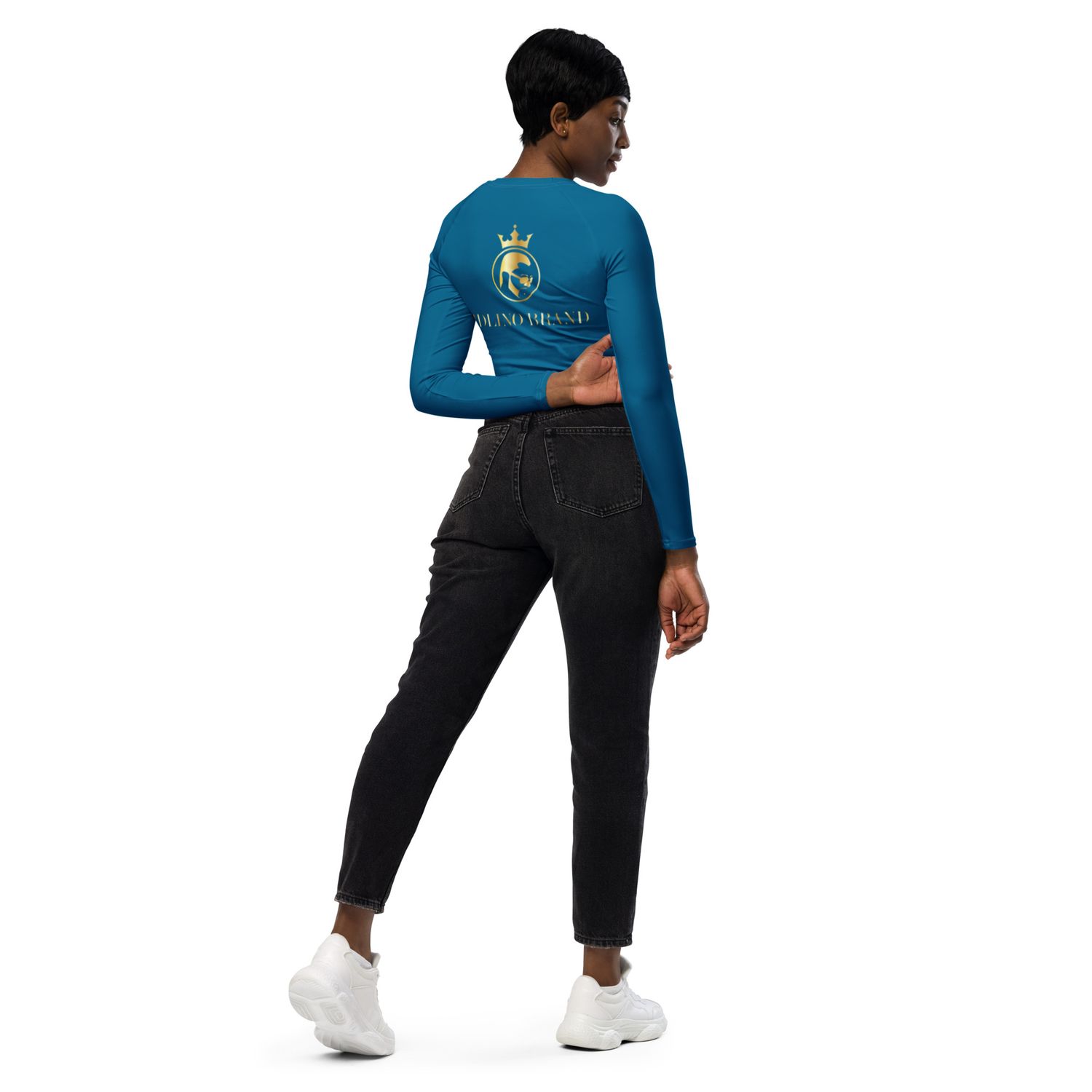 Jdlino Brand B/G Recycled long-sleeve crop top