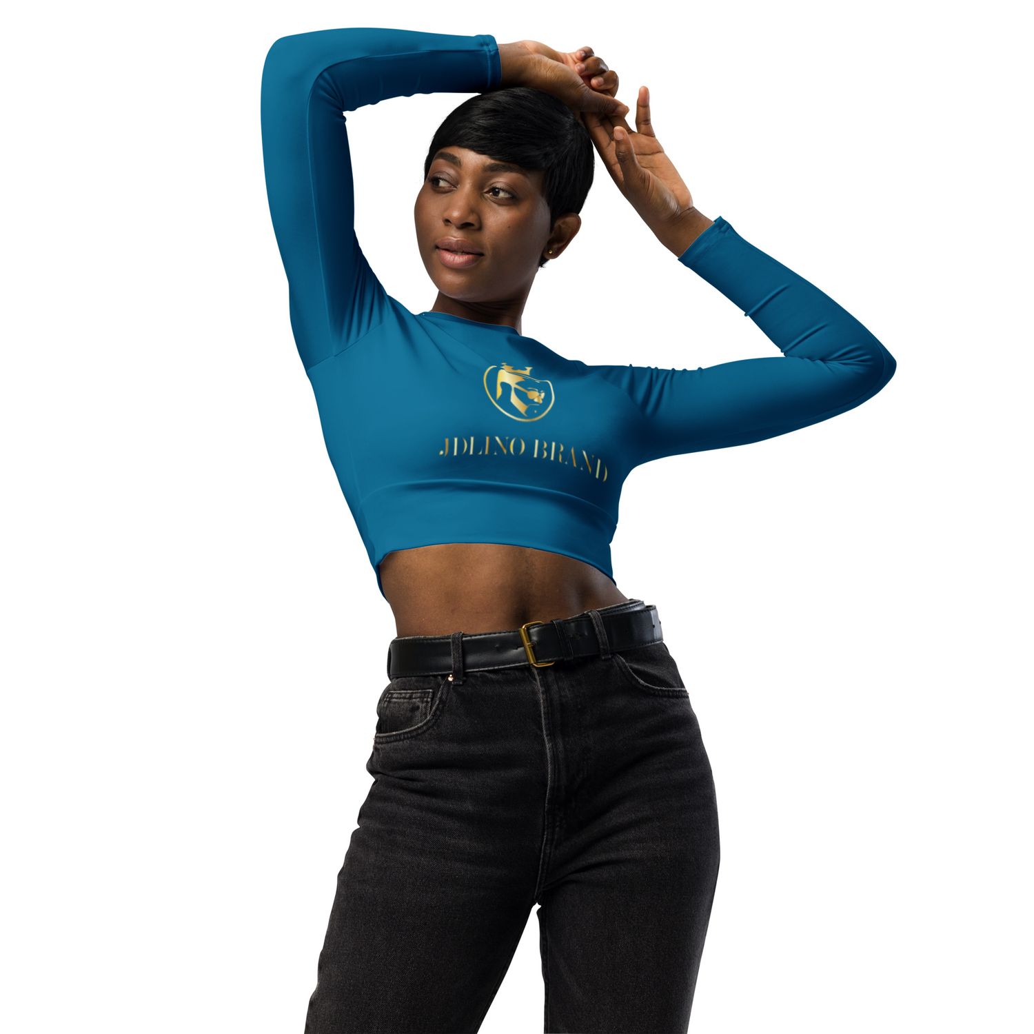Jdlino Brand B/G Recycled long-sleeve crop top