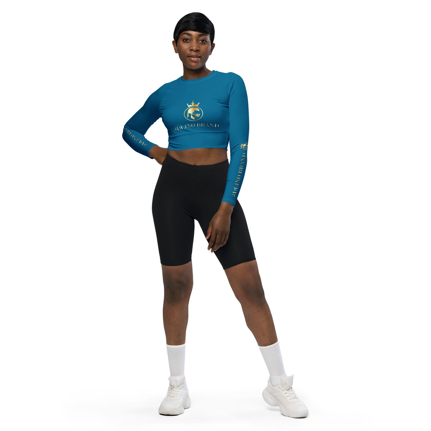 Jdlino Brand B/G Recycled long-sleeve crop top