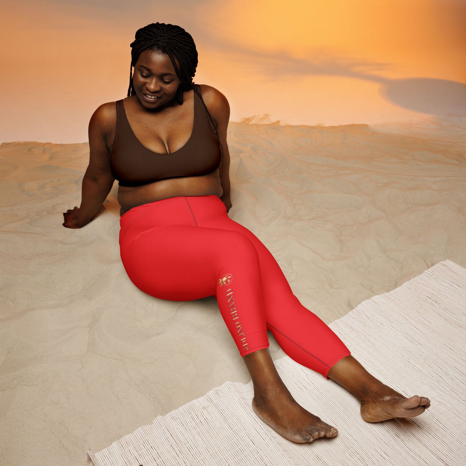 JdLino Brand R/G Yoga Capri Leggings