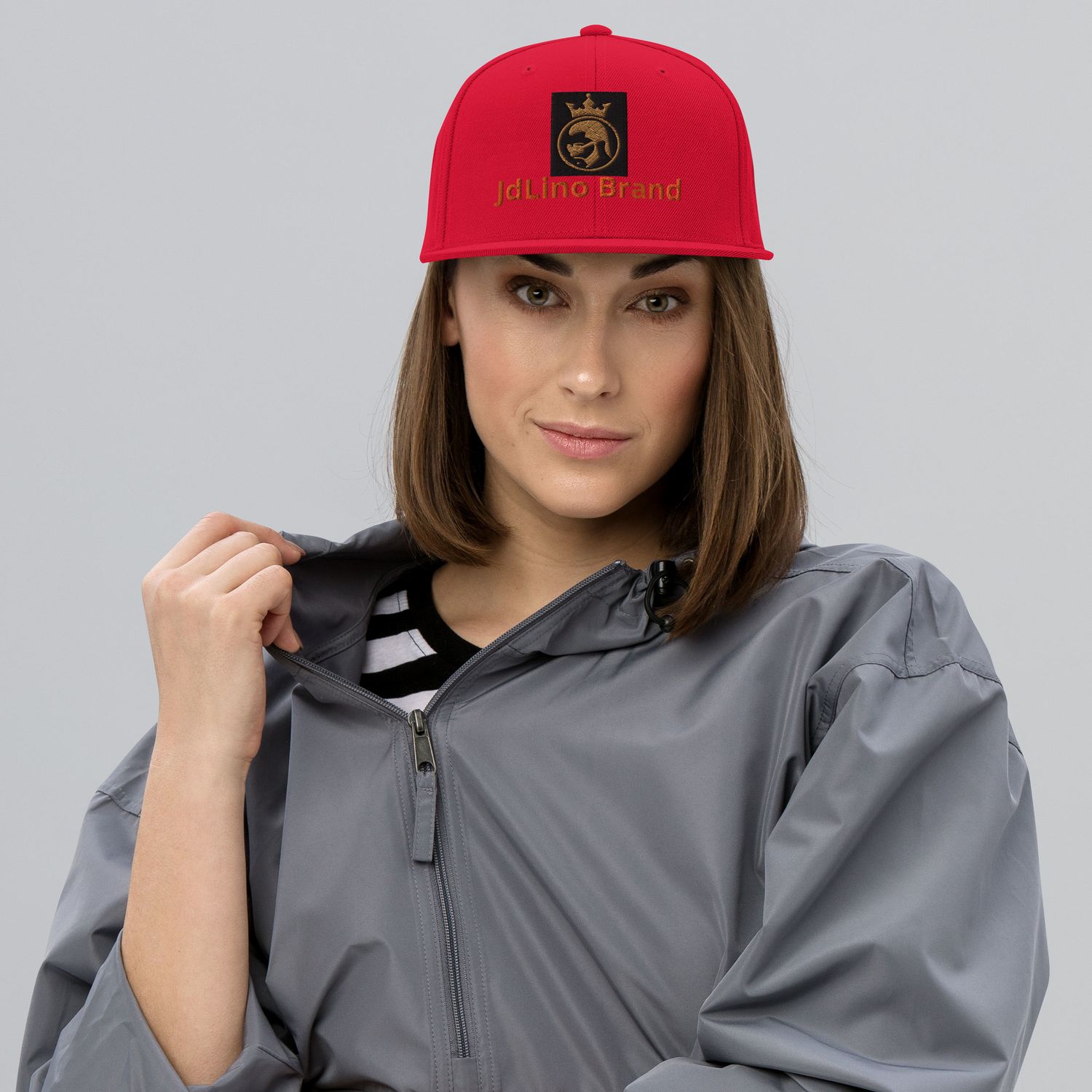 JdLino Brand R/G Snapback Hat
