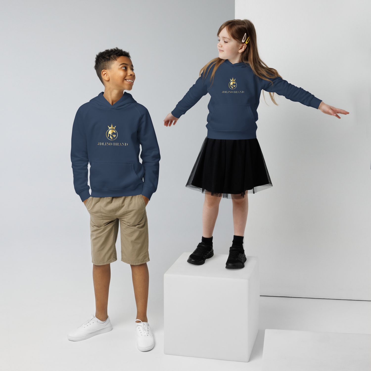 JdLino Brand Kids unisex eco hoodie