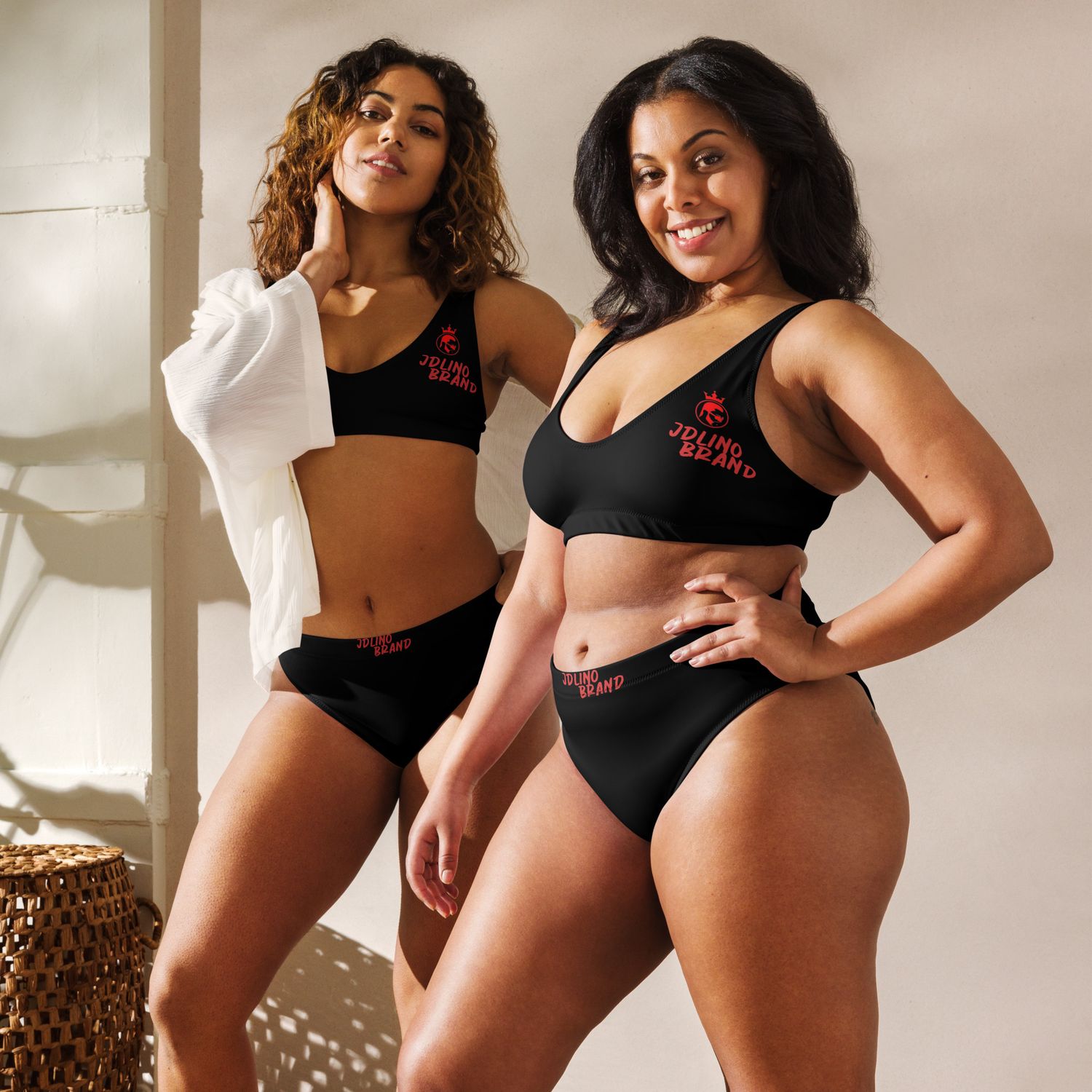 Jdlino Brand B/R cled high-waisted bikini
