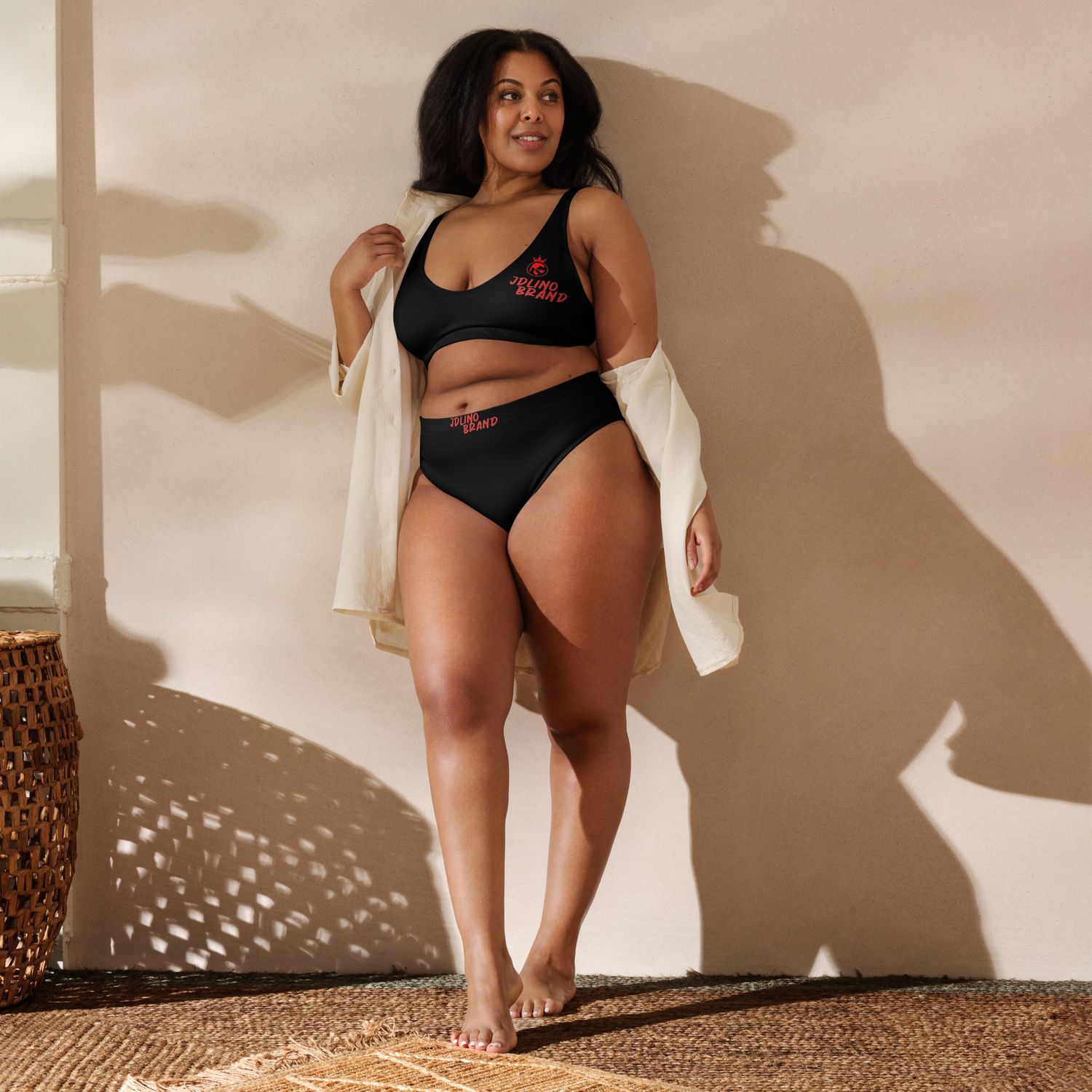Jdlino Brand B/R cled high-waisted bikini