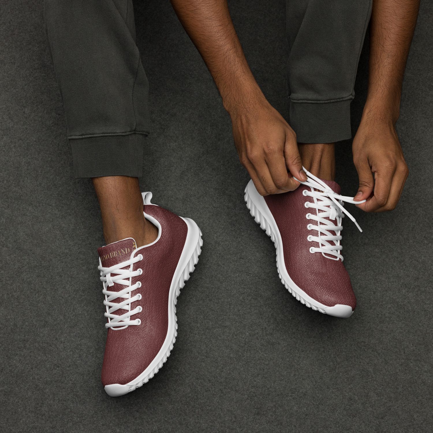 JdLino Brand B/W/G Men’s athletic shoes