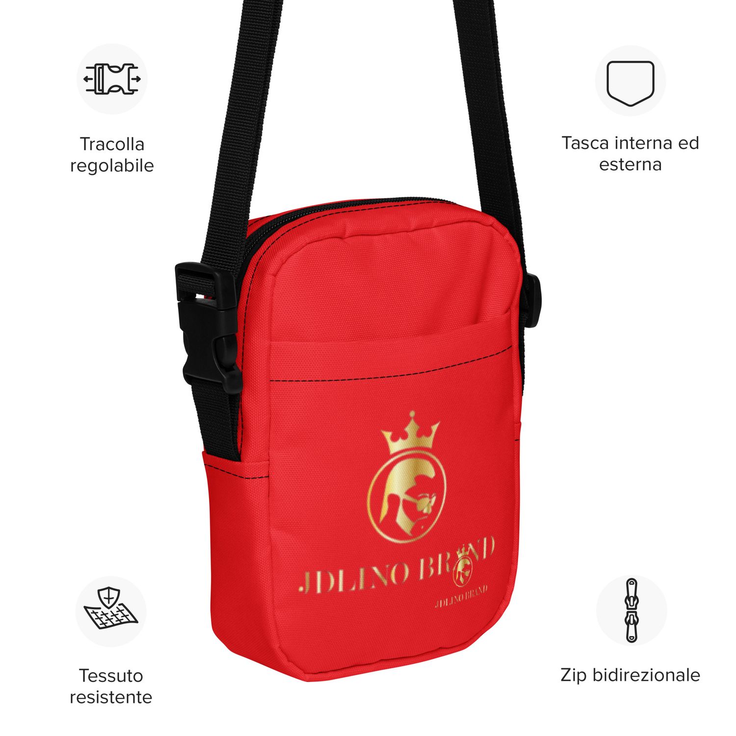 JdLino Brand R/G Utility crossbody bag