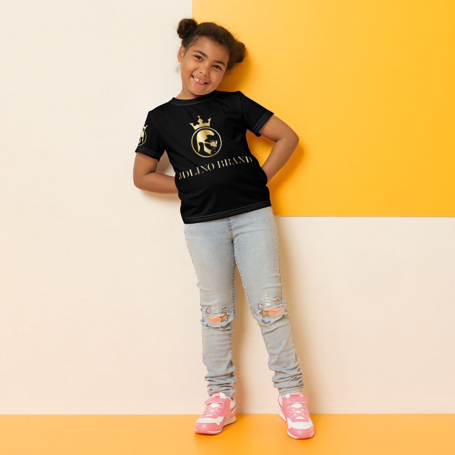 JdLino Brand B/G Kids crew neck t-shirt