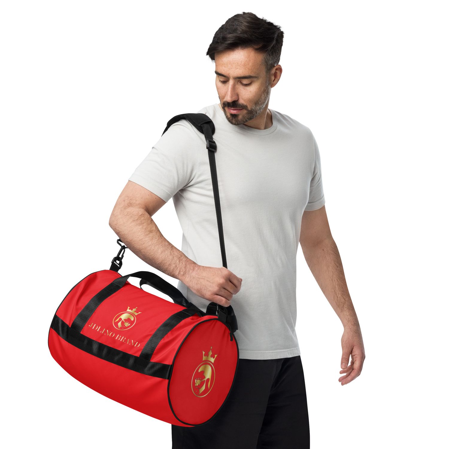 JdLino Brand R/G All-over print gym bag