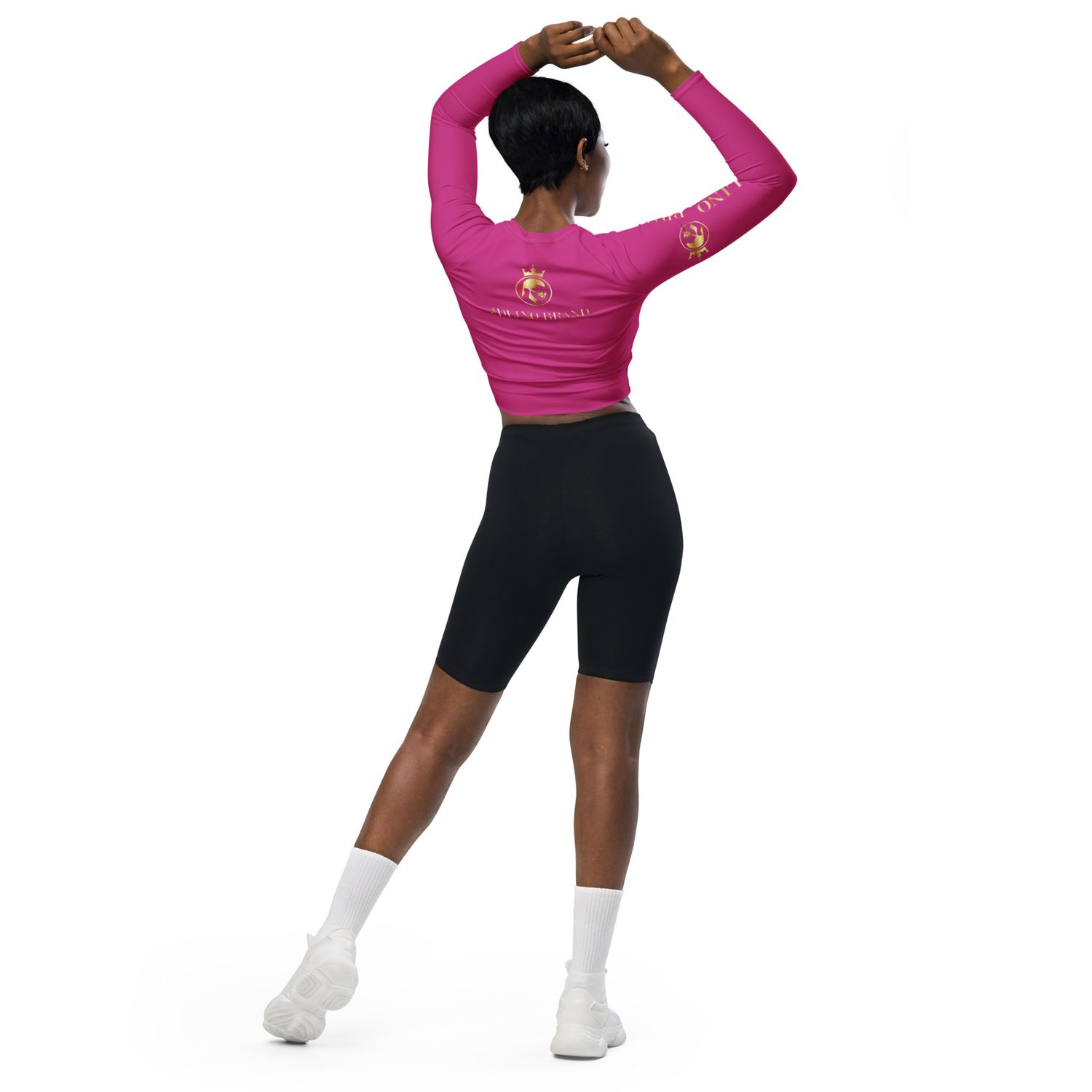 Jdlino Brand P/G Recycled long-sleeve crop top
