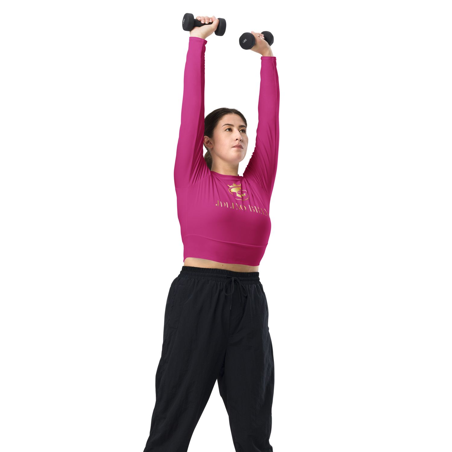 Jdlino Brand P/G Recycled long-sleeve crop top