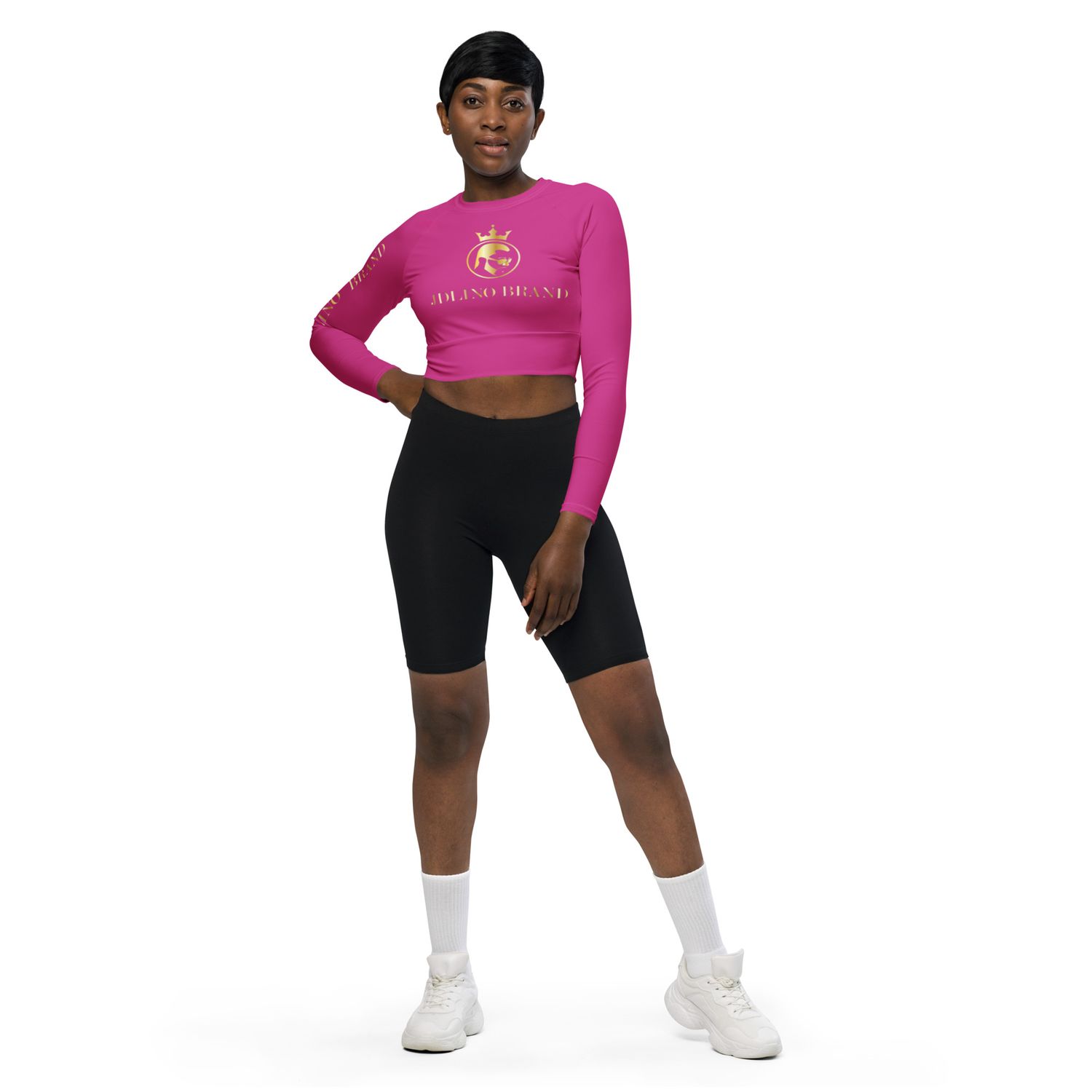 Jdlino Brand P/G Recycled long-sleeve crop top