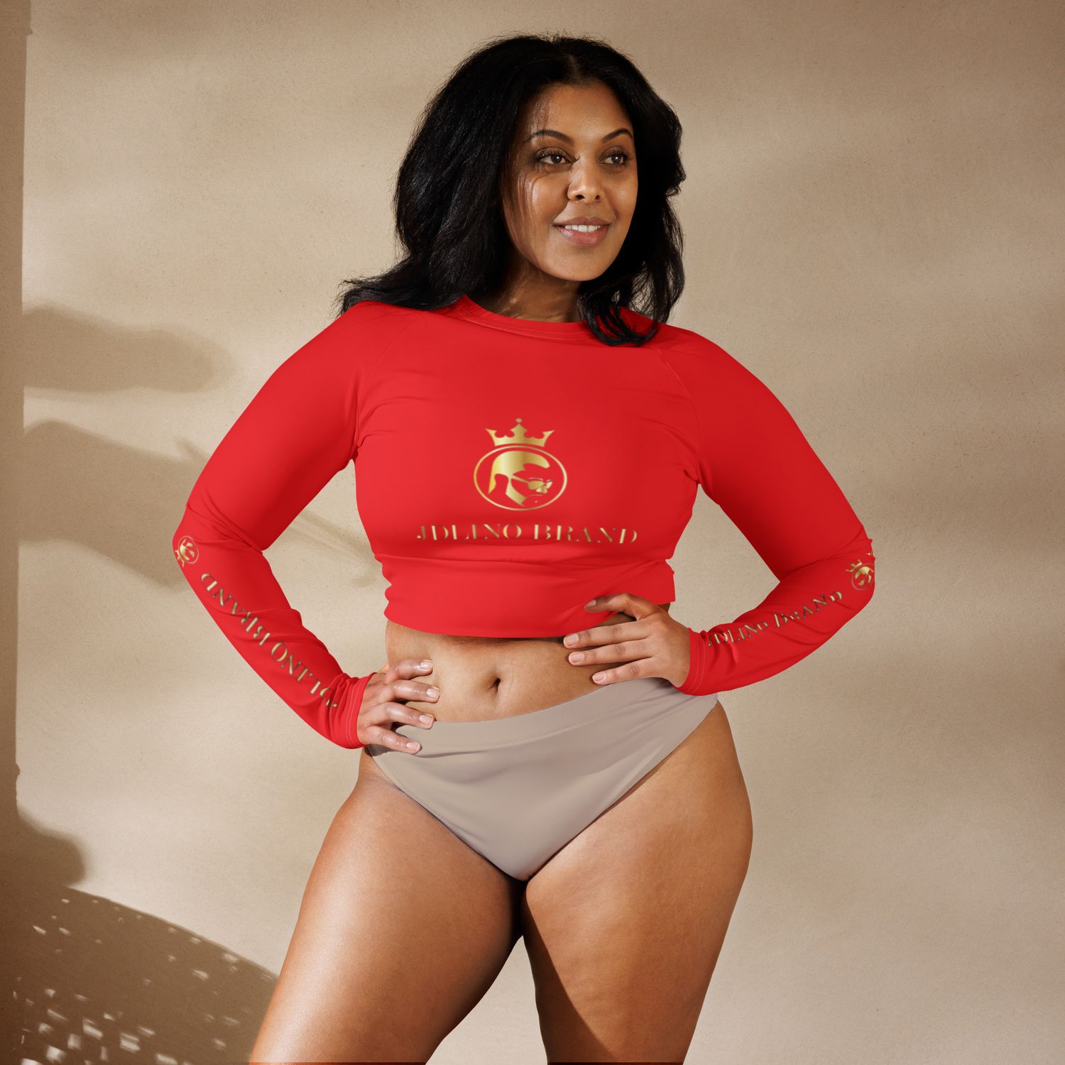 JdLino R/G Recycled long-sleeve crop top