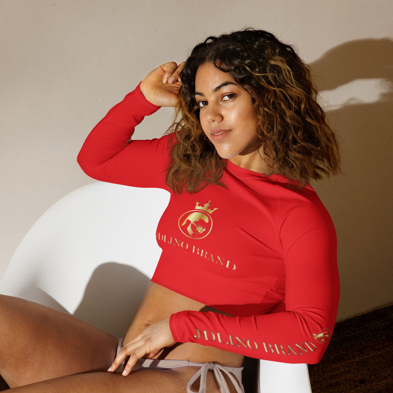 JdLino R/G Recycled long-sleeve crop top