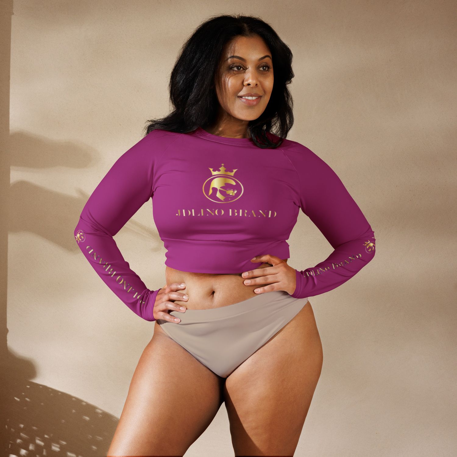 JdLino P/G Recycled long-sleeve crop top