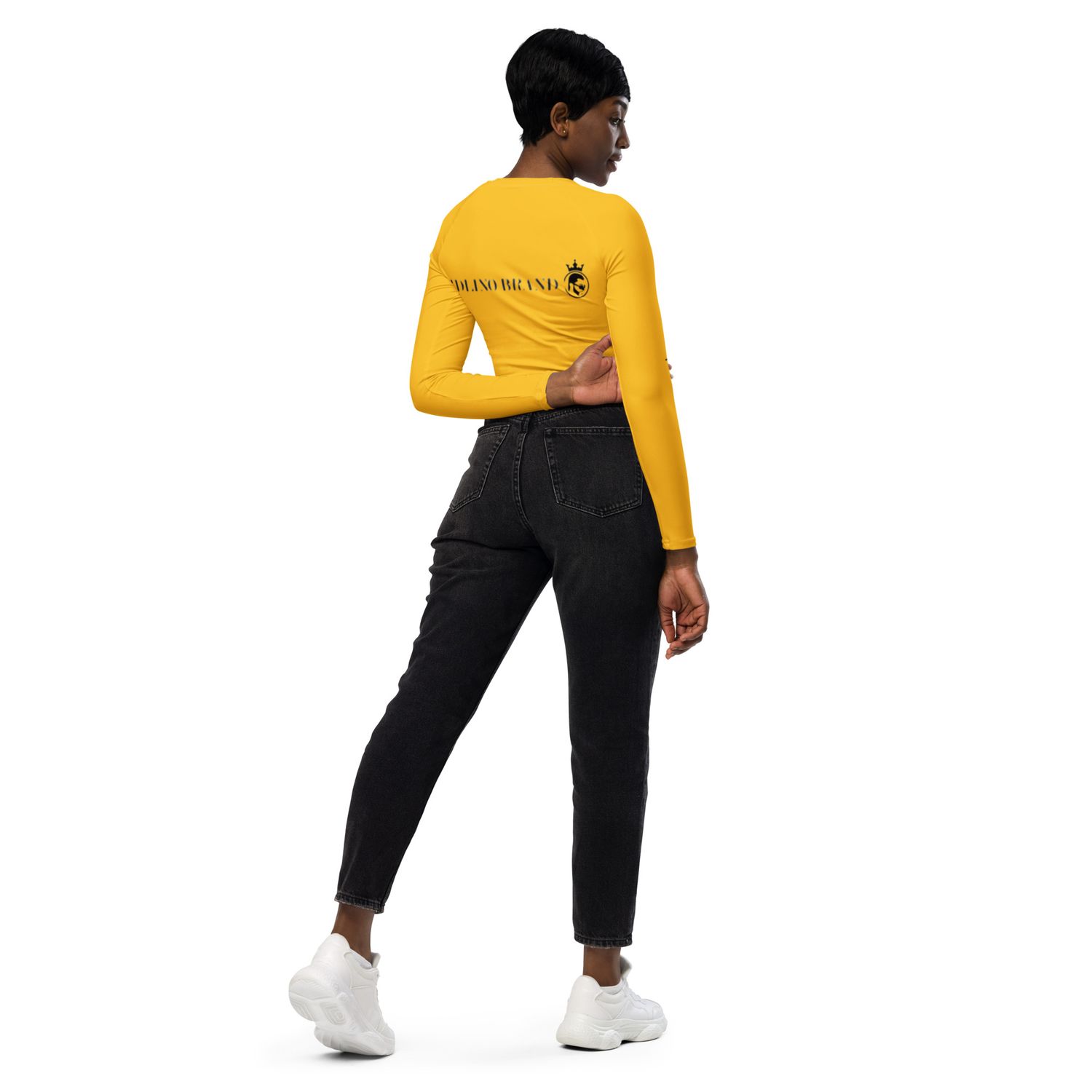 JdLino Brand Y/B Recycled long-sleeve crop top
