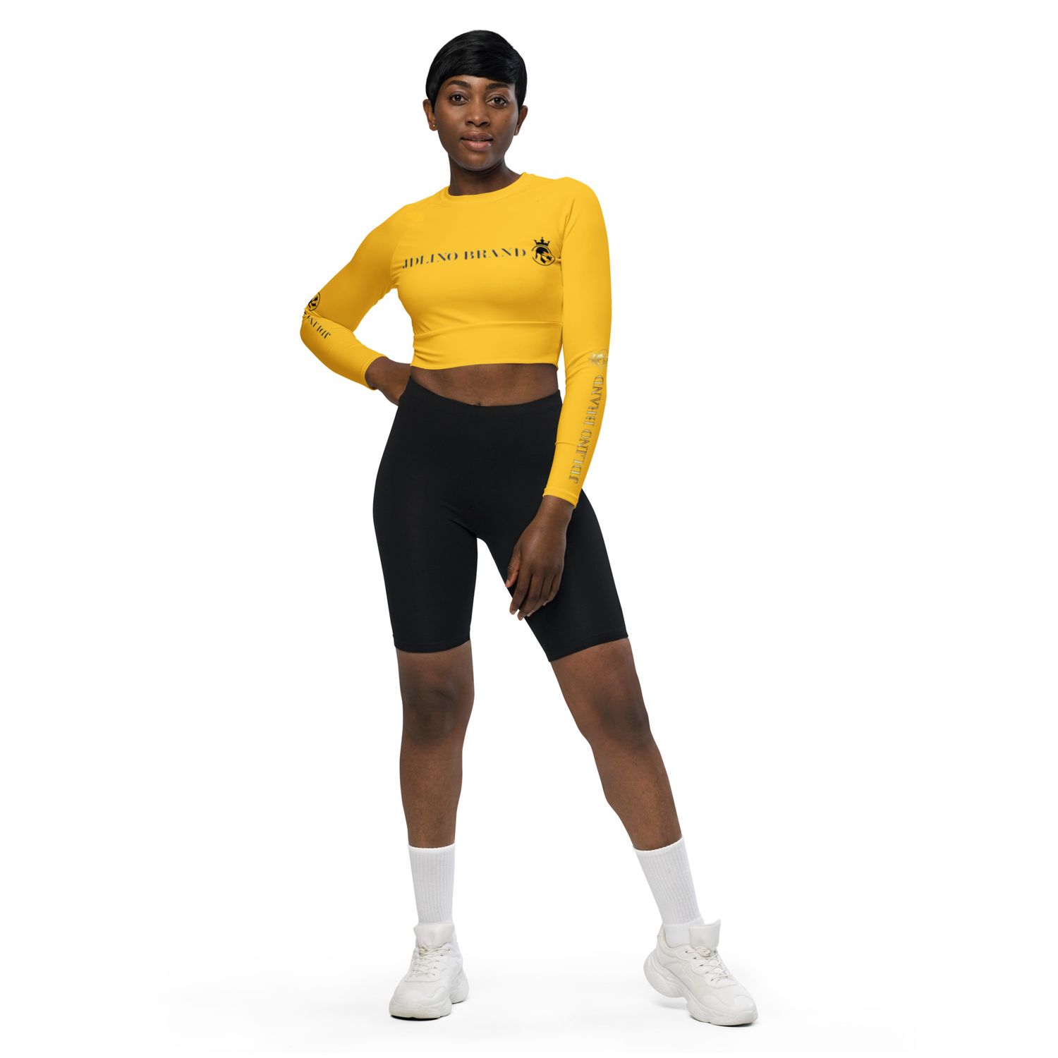 JdLino Brand Y/B Recycled long-sleeve crop top