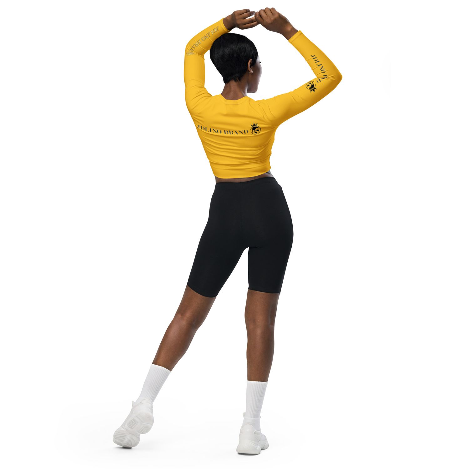 JdLino Brand Y/B Recycled long-sleeve crop top