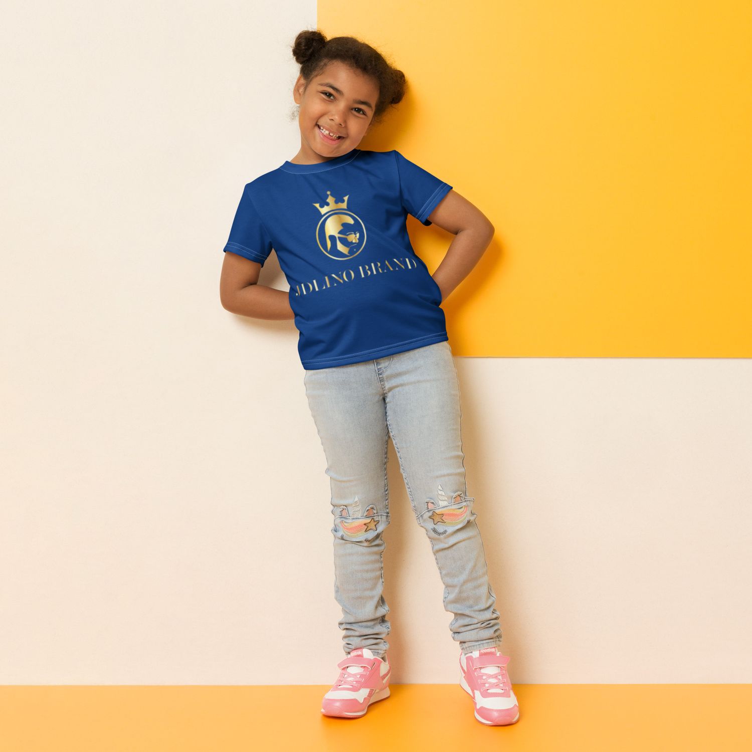 JdLino Brand B/G Kids crew neck t-shirt