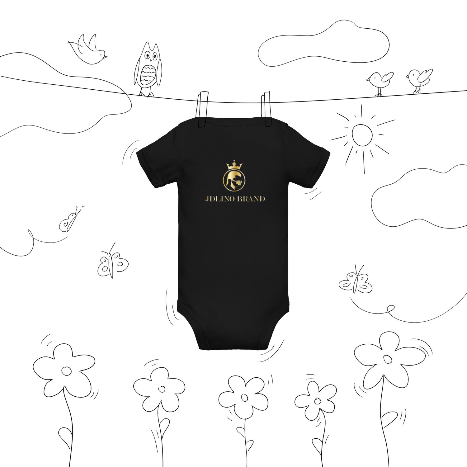 JdLino Brand B/G Baby short sleeve one piece