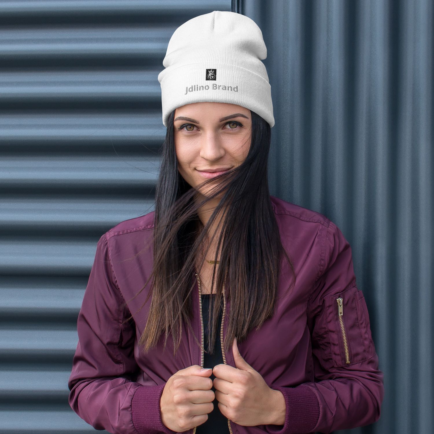 JdLino Brand Embroidered Beanie