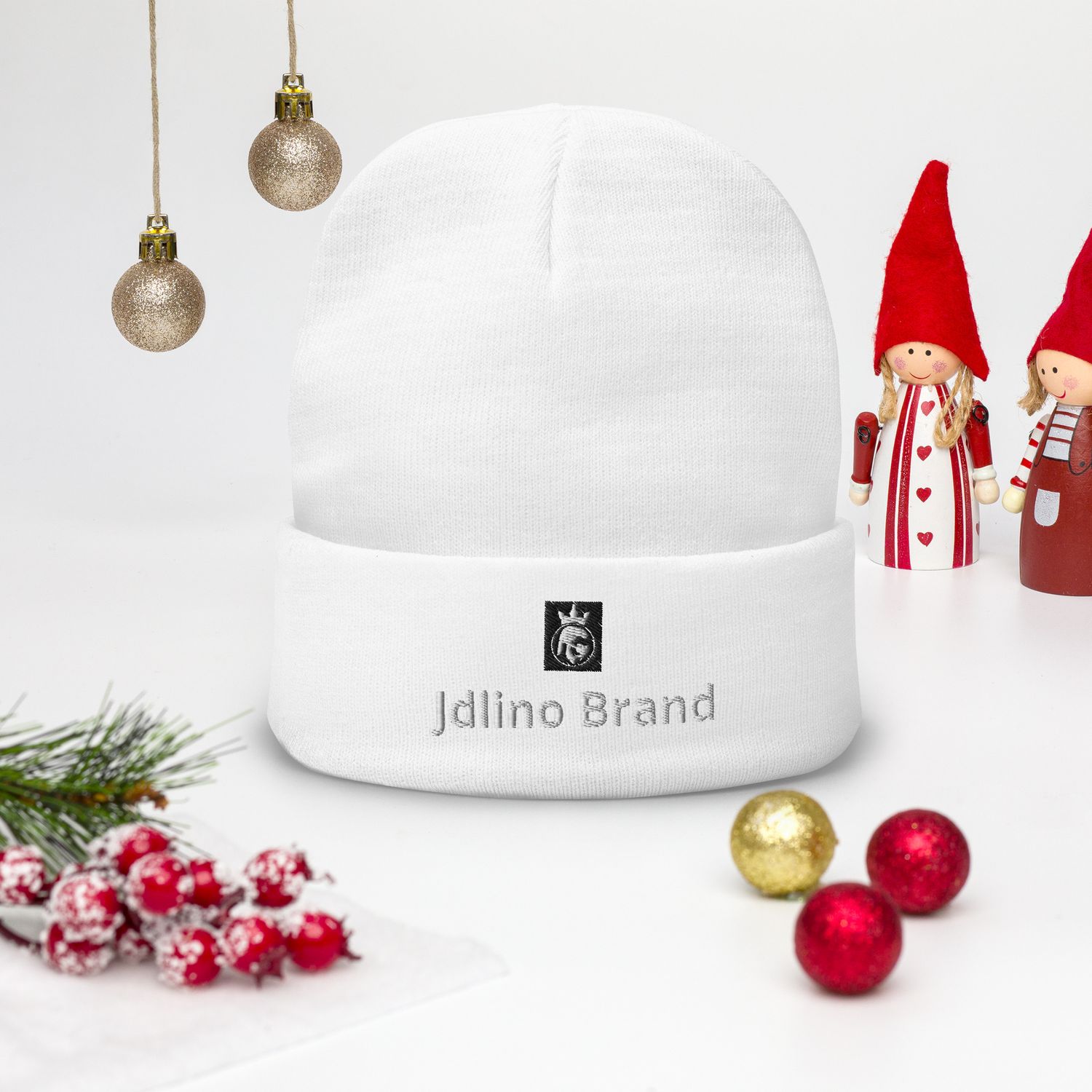 JdLino Brand Embroidered Beanie