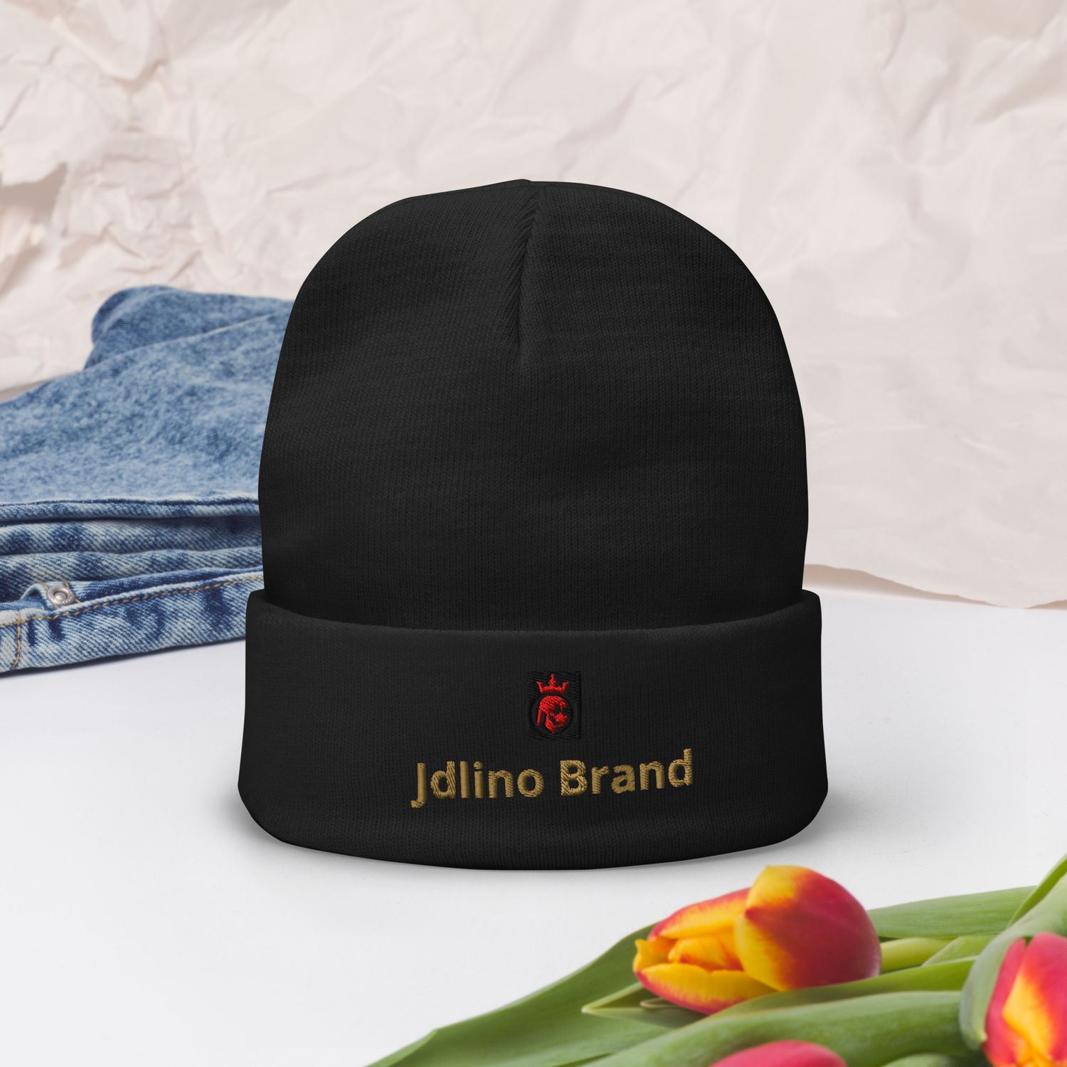 JdLino Brand Embroidered Beanie